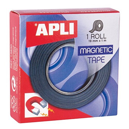 Apli Magnetic Tape - Cinta adhesiva imantada, 19 mm × 1 m Apli Magnetic Tape - Cinta adhesiva imantada, 19 mm × 1 m
