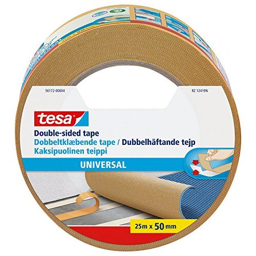 Tesa Universal - Cinta de doble cara, 50 mm × 25 m Tesa Universal - Cinta de doble cara, 50 mm × 25 m