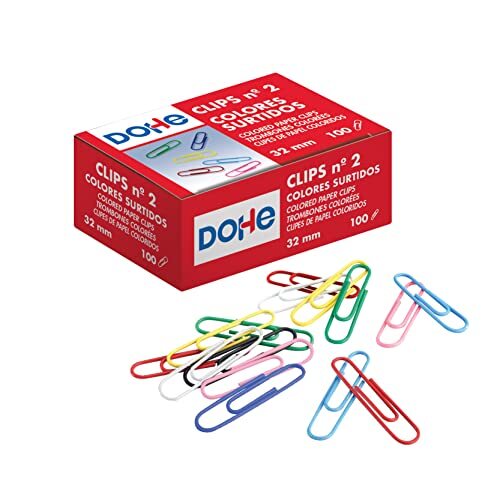 Cajita 100 clips de colores del número 2 (32 mm) Cajita 100 clips de colores del número 2 (32 mm)