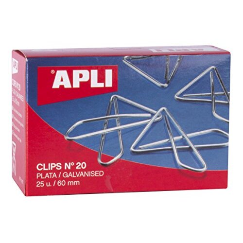 Apli 11915 - Cajita 25 clips de mariposa (o pajarita) del n.º 20 (60 mm) Apli 11915 - Cajita 25 clips de mariposa (o pajarita) del n.º 20 (60 mm)