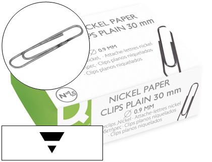 Clips planos de papelería en cajitas de 100 clips