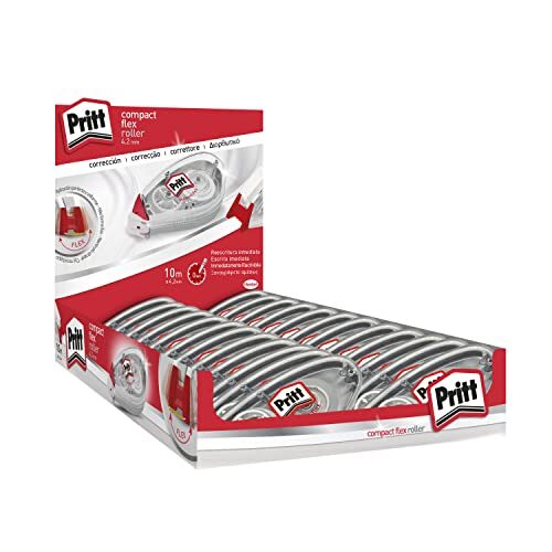Caja corrector Pritt compact flex, para corregir texto impreso y manuscrito con bolígrafo, 4.2 mm x 10 m Caja corrector Pritt compact flex, para corregir texto impreso y manuscrito con bolígrafo, 4.2 mm x 10 m