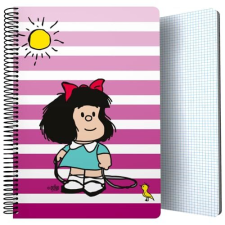 Cuaderno cubierta plástica Grafoplás Mafalda Birdie, 80 h, 90 g, folio,