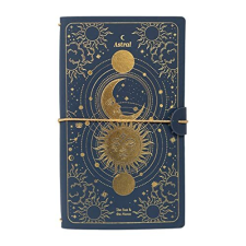 Cuaderno de viajes astrales en cuero sintético 196×120 mm