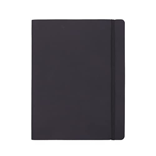 Cuaderno extragrande de tapa blanda, con cierre elástico, bolsillo y marcapáginas - Amazon Basics