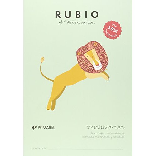 Rubio Vacaciones - El arte de aprender, cuaderno 4º primaria Rubio Vacaciones - El arte de aprender, cuaderno 4º primaria