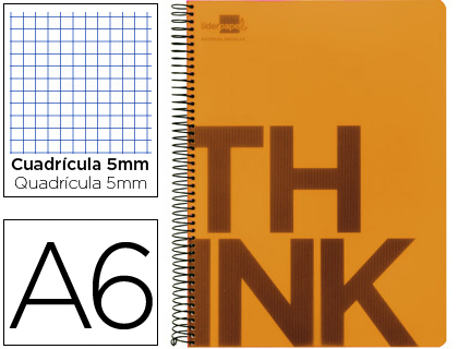 Cuadernos Din A6, 140 hojas, Serie Think