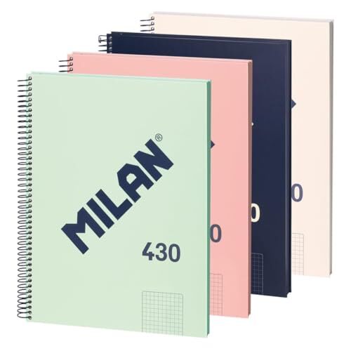 MILAN Collection - Cuadernos A4 con tapa resistente de cartón rígido y hojas de papel cuadriculado MILAN Collection - Cuadernos A4 con tapa resistente de cartón rígido y hojas de papel cuadriculado