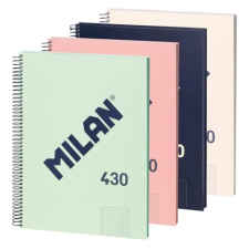 MILAN Collection - Cuadernos A4 con tapa resistente de cartón rígido y hojas de papel cuadriculado