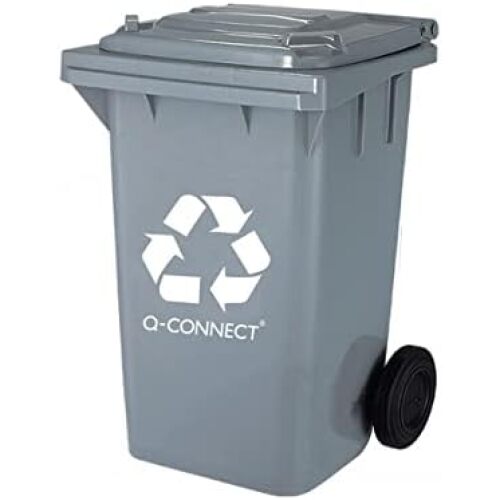 Cubo gris para basura orgánica y desechos generales, 100 l de capacidad, 75×47×37 cm Cubo gris para basura orgánica y desechos generales, 100 l de capacidad, 75×47×37 cm
