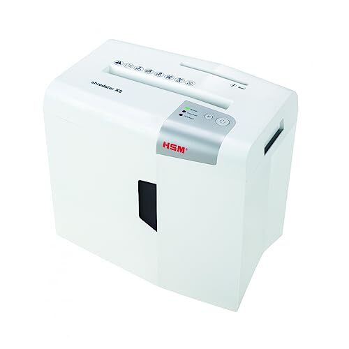 HSM Shredstar X8 - Destructora de documentos hasta 8 hojas, tiras 4.5 × 30 mm, blanco/plata HSM Shredstar X8 - Destructora de documentos hasta 8 hojas, tiras 4.5 × 30 mm, blanco/plata