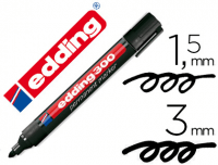 Edding 300, marcador permanente, punta redonda, 1-5 mm, color negro