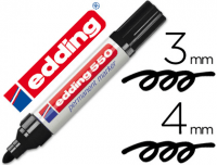 Edding 550, marcador punta cónica 3-4 mm, color negro