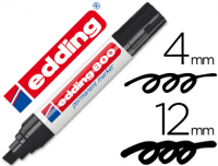 Edding 800, marcador permanente, punta biselada 4-12 mm, color negro
