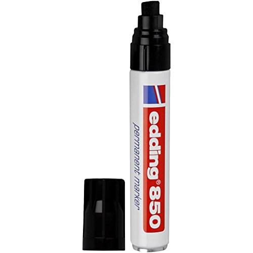Edding 850 negro - Marcador permanente punta ultragruesa biselada (trazo: 5-15 mm), ideal para cartelería, negro Edding 850 negro - Marcador permanente punta ultragruesa biselada (trazo: 5-15 mm), ideal para cartelería, negro