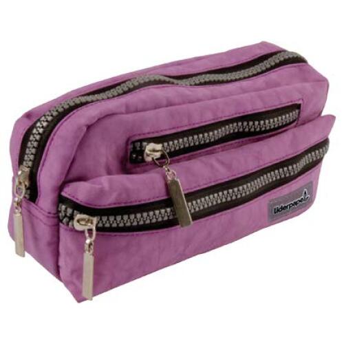 Estuche escolar ovalado, 3 bolsillos, violeta pastel, 19.5 × 4 × 10 cm - Liderpapel Estuche escolar ovalado, 3 bolsillos, violeta pastel, 19.5 × 4 × 10 cm - Liderpapel