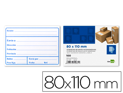 Etiquetas de envío para escritura manual 8x11 cm