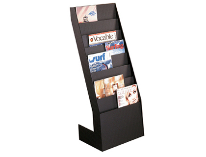 Expositor vertical Paperflow de 8 estantes en color negro