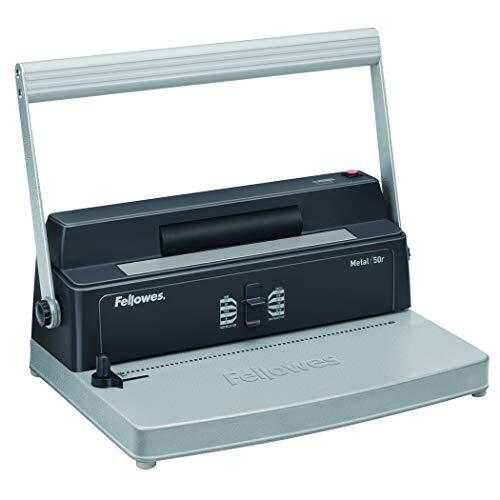 Fellowes metal 50R — Encuadernadora con rodillo eléctrico para insertar la espiral, uso frecuente Fellowes metal 50R — Encuadernadora con rodillo eléctrico para insertar la espiral, uso frecuente