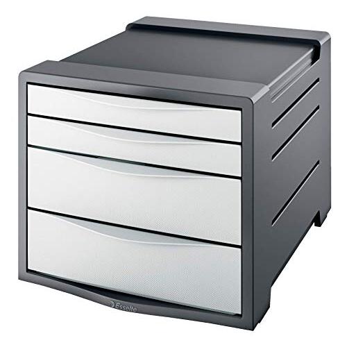 Fichero de sobremesa para documentos, 4 cajones, en poliestireno blanco - Esselte Europost Fichero de sobremesa para documentos, 4 cajones, en poliestireno blanco - Esselte Europost