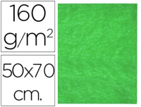Fieltro de 50x70 cm de 160 g/m² de color verde
