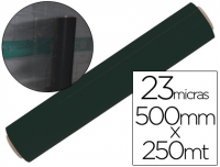 Film plástico para paletizar negro 23µ, bobina 145m