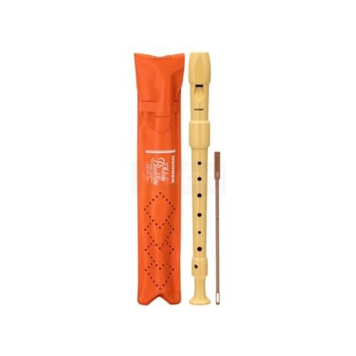Hohner 9516 - Flauta dulce de plástico "marfil" con boquilla desmontable y varilla limpiadora, funda naranja Hohner 9516 - Flauta dulce de plástico "marfil" con boquilla desmontable y varilla limpiadora, funda naranja