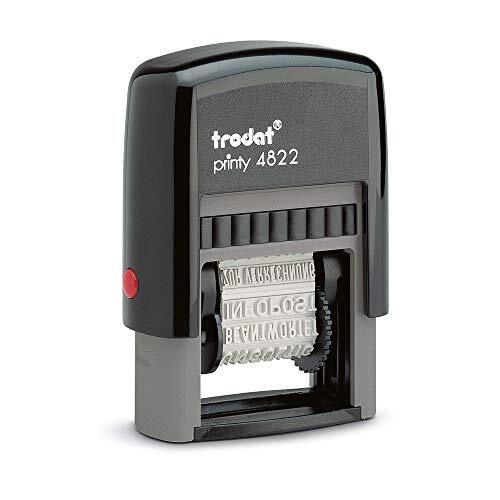 Trodat printy 4822 - Formulario de entintado automático, 4 mm altura del texto, 12 fórmulas comerciales Trodat printy 4822 - Formulario de entintado automático, 4 mm altura del texto, 12 fórmulas comerciales