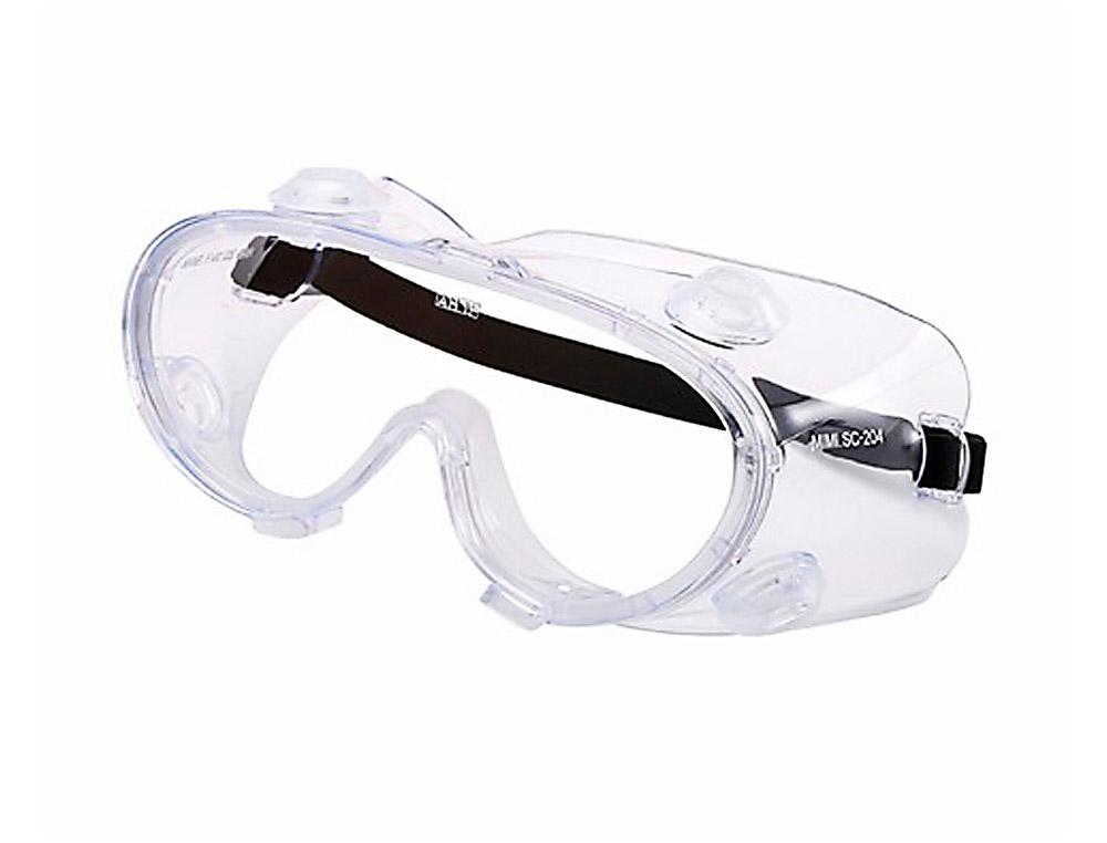 Gafas panoramicas flexibles transparentes de seguridad