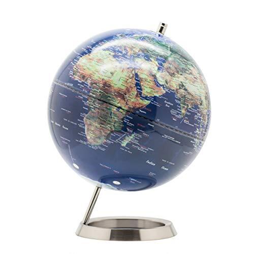 Globo terráqueo geográfico educativo con mapa en inglés, 25 cm - Exerz