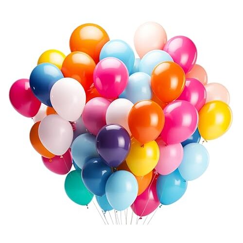 Bolsa 100 globos para fiestas de látex natural biodegradable, 29 cm, fabricados en la UE Bolsa 100 globos para fiestas de látex natural biodegradable, 29 cm, fabricados en la UE