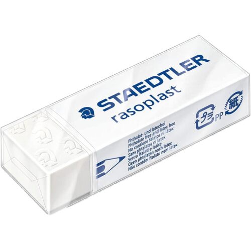 Borrador compacto para dibujo sin ftalatos ni látex - Staedtler Rasoplast Borrador compacto para dibujo sin ftalatos ni látex - Staedtler Rasoplast