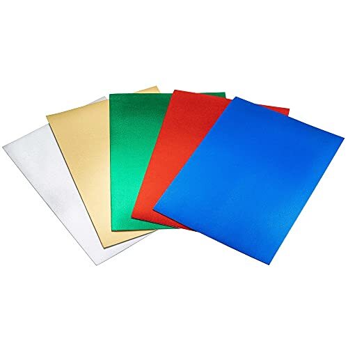 Pack 5 planchas goma eva metalizada 40 × 60 cm en colores surtidos Pack 5 planchas goma eva metalizada 40 × 60 cm en colores surtidos