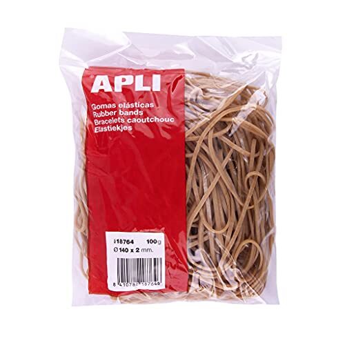 Apli - Gomillas elásticas de 14 cm en bolsa de 100 g Apli - Gomillas elásticas de 14 cm en bolsa de 100 g
