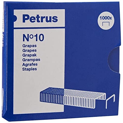 Grapas Petrus N.º 10, cajita de 1000 grapas galvanizadas, Grapas Petrus N.º 10, cajita de 1000 grapas galvanizadas,