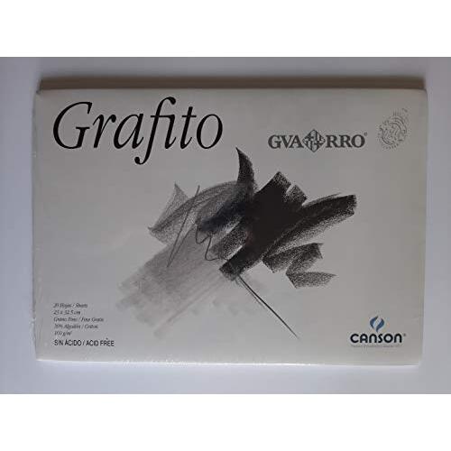 Canson Guarro Grafito - Bloc de dibujo A4+ con 20 hojas de 160 g/m² Canson Guarro Grafito - Bloc de dibujo A4+ con 20 hojas de 160 g/m²