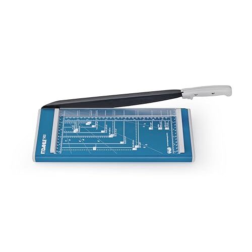 Dahle 502 - Guillotina de papel, base metálica con formatos grabados, 6-8 hojas Din A4 Dahle 502 - Guillotina de papel, base metálica con formatos grabados, 6-8 hojas Din A4