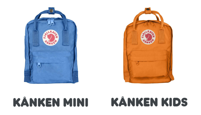 En que se diferencian las mochilas Kanken Classic Mini y Kids Ofistore