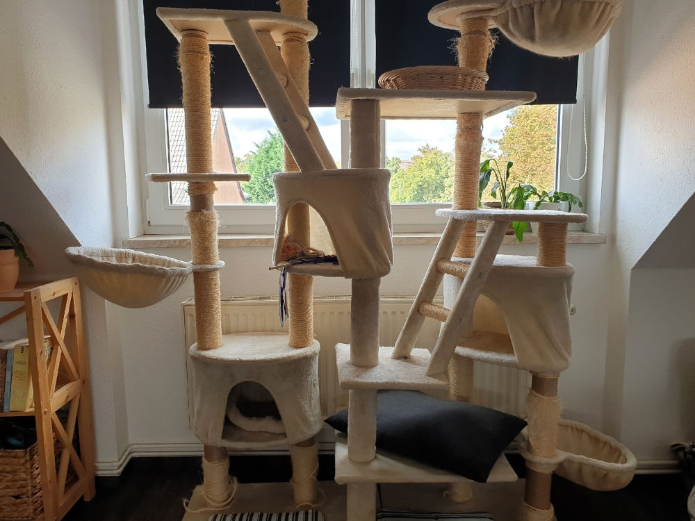 castillo para gatos casero