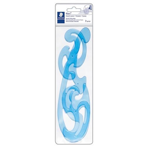 Staedtler - Juego 3 plantillas para curvas transparentes Staedtler - Juego 3 plantillas para curvas transparentes