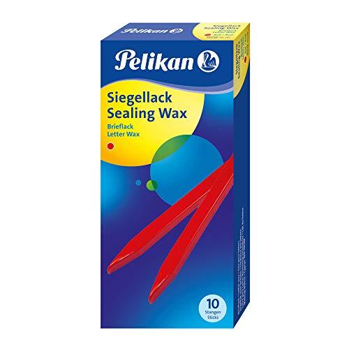 Pelikan - Caja de 10 barras de lacre (cera para sellar), color rojo Pelikan - Caja de 10 barras de lacre (cera para sellar), color rojo