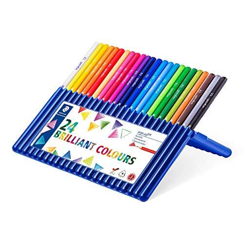 Staedtler Ergo soft - Caja 24 lápices de colores brillantes, hechos en Alemania Staedtler Ergo soft - Caja 24 lápices de colores brillantes, hechos en Alemania
