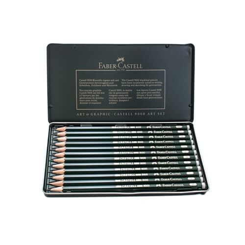 Caja 12 lápices Faber-Castell 9000 para dibujo artístico Caja 12 lápices Faber-Castell 9000 para dibujo artístico