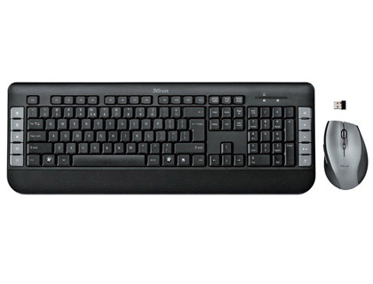 Lote teclado y ratón Trust Inalámbrico con receptor USB diminuto