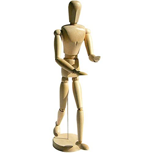 Artist - Maniquí de pintura en madera, modelo masculino, 30 cm Artist - Maniquí de pintura en madera, modelo masculino, 30 cm