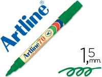 Marcador permanente Artline 70 de punta redonda 1.5 mm verde