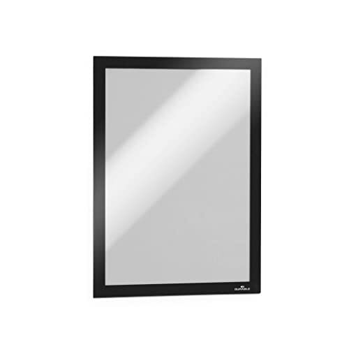 Durable Duraframe - Set 2 marcos informativos autoadhesivos con cierre magnético, formato Din A4, negros Durable Duraframe - Set 2 marcos informativos autoadhesivos con cierre magnético, formato Din A4, negros