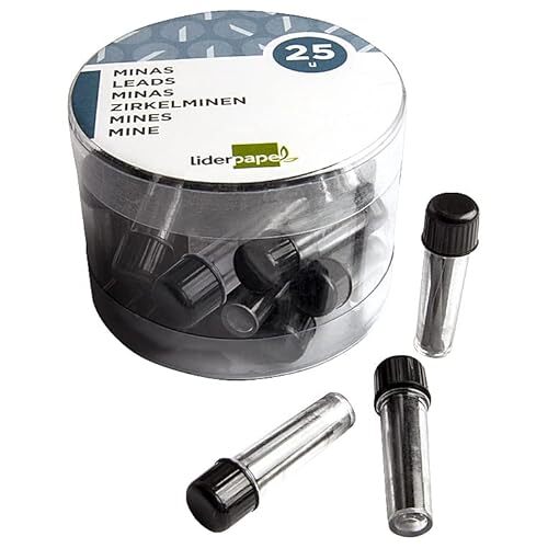 Caja 25 tubos 3 minas para compás ø 2 mm - Liderpapel Caja 25 tubos 3 minas para compás ø 2 mm - Liderpapel