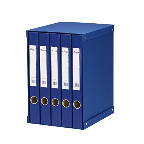 Pardo - Módulo 5 archivadores azules 2x25 mm, 35 × 23 × 30 cm Pardo - Módulo 5 archivadores azules 2x25 mm, 35 × 23 × 30 cm