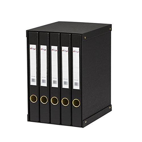 Pardo - Módulo 5 archivadores negros 2x25 mm, 35 × 23 × 30 cm Pardo - Módulo 5 archivadores negros 2x25 mm, 35 × 23 × 30 cm